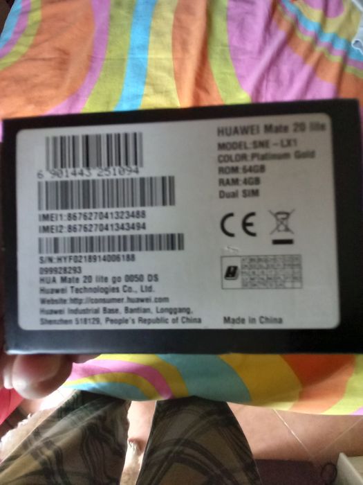 Telemóvel HUAWEI Mate20 lite dual SIM