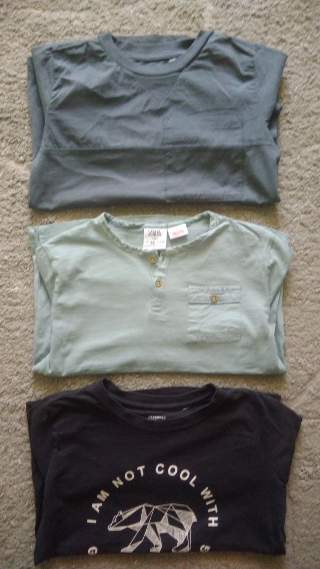 3 bluzki z długim rękawem longsleeve r. 110-116, Zara,Reserved gratis