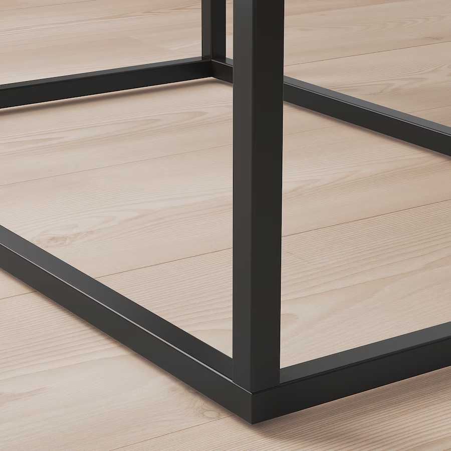 Mesa de Cabeceira VIKHAMMER, Cor Preto, 60 x 39 cm