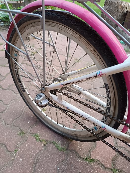 Rower dziewczęcy koła 24 cale, 3 biegi