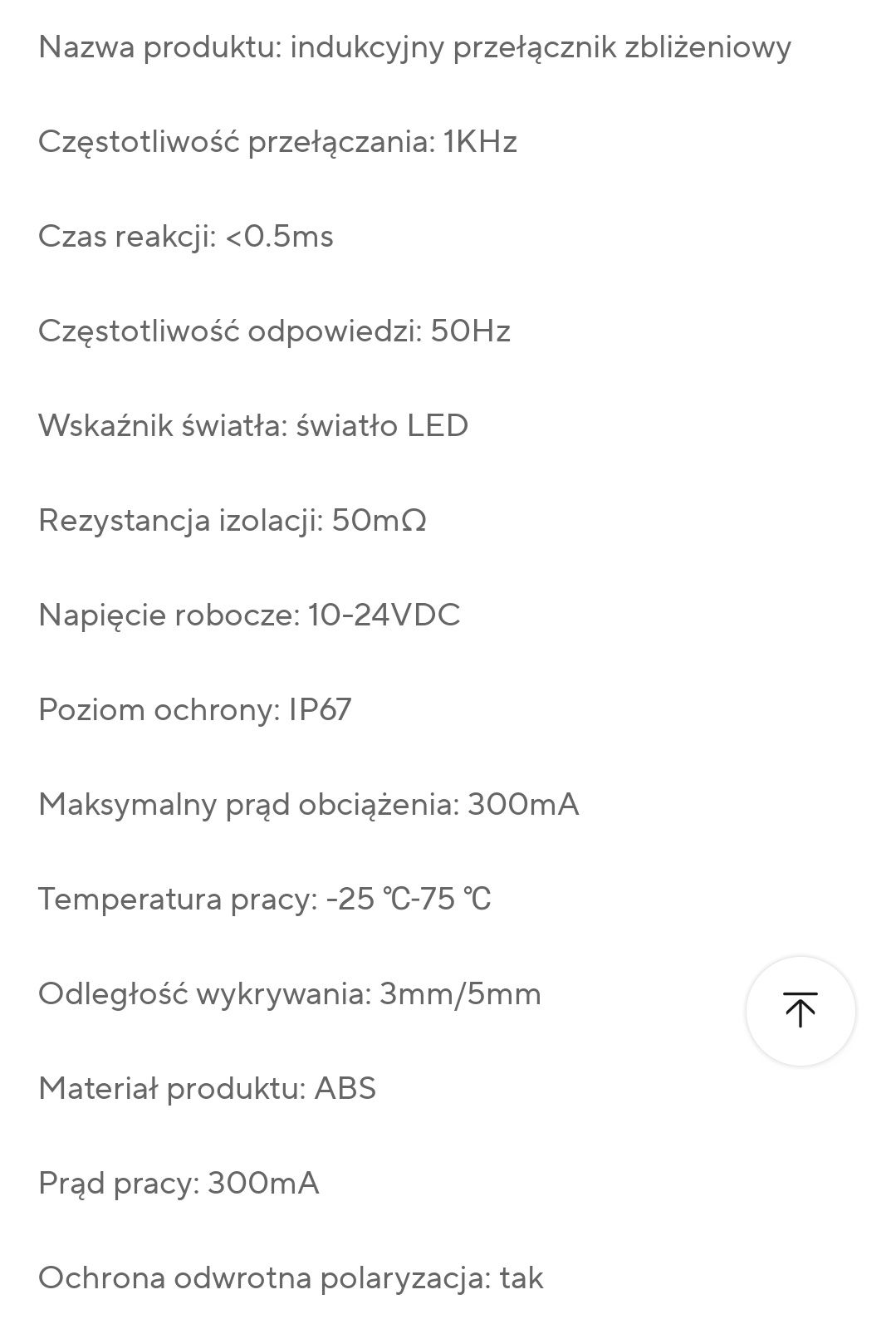 Czujnik indukcyjny NPN 6-36V DC elektronika, Nowy
