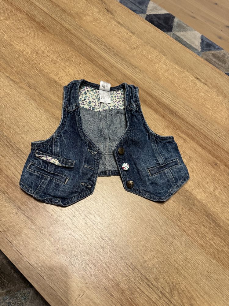 Kamizelk jeansowa dla dziewczynki r 98