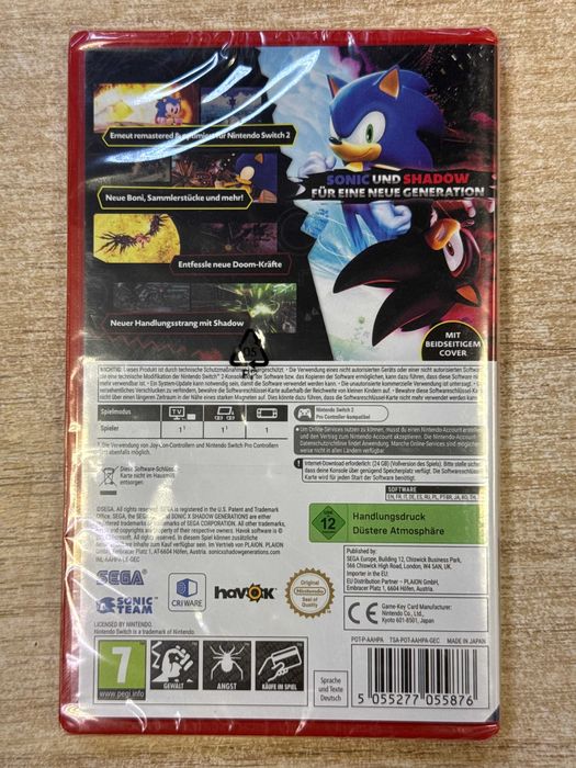 sonic shadow x generations switch 2