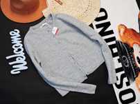 Sinsay Nowy szary rozpinany sweterek S plus legginsy
