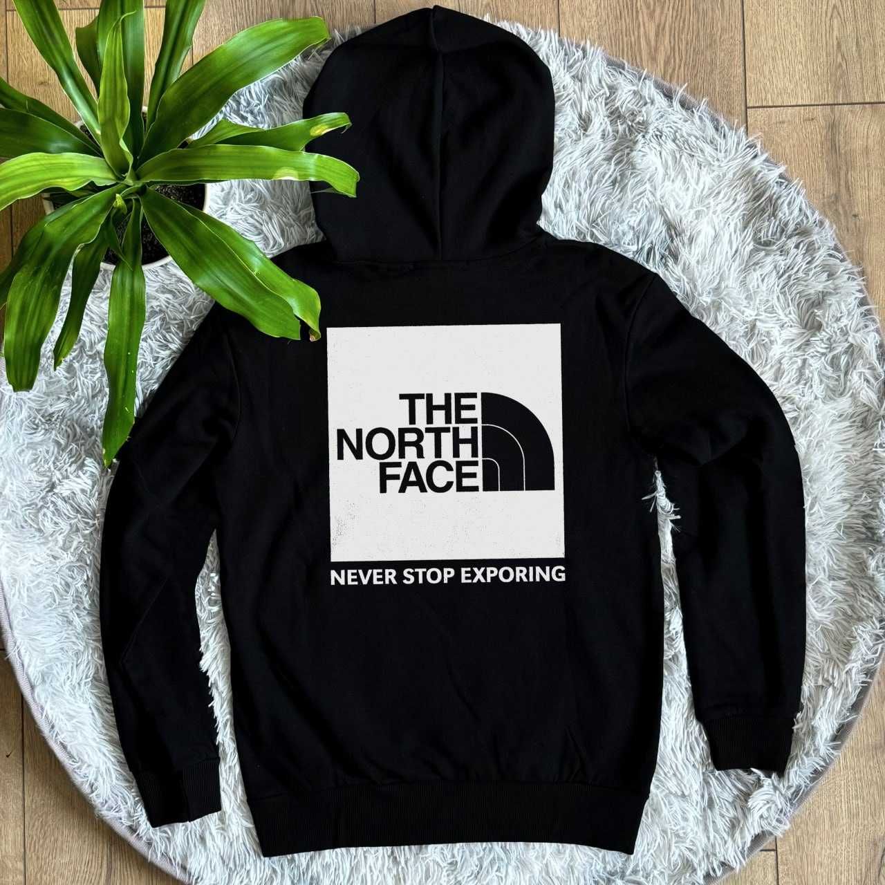 ХС С М Л ХЛ - The North Face Stallker - Худи черное - Биг Лого - ТНФ