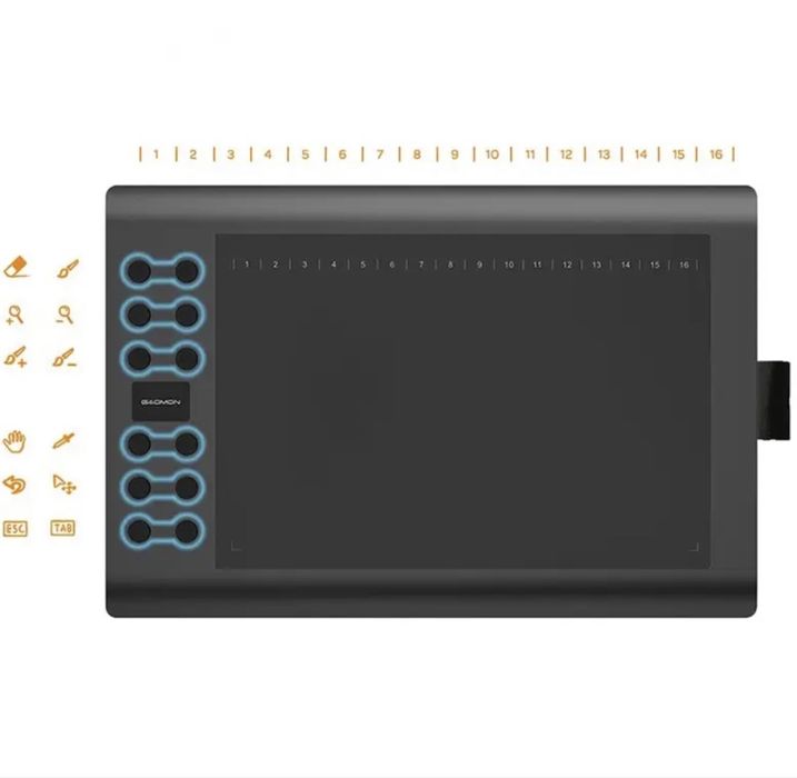 Графічний планшет Gaomon M106K Pro для малювання