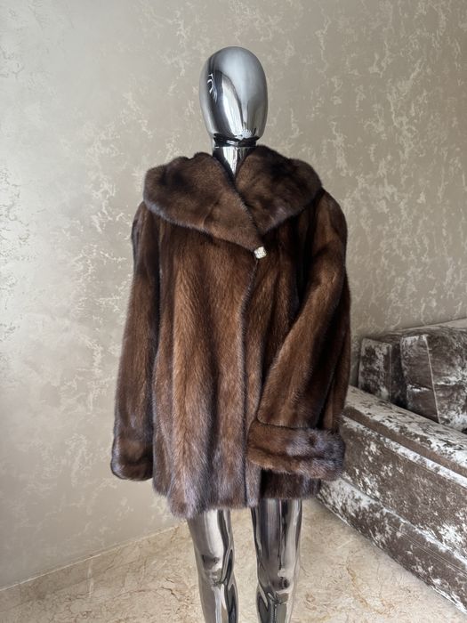 Норкова шуба , норка  , великий розмір .