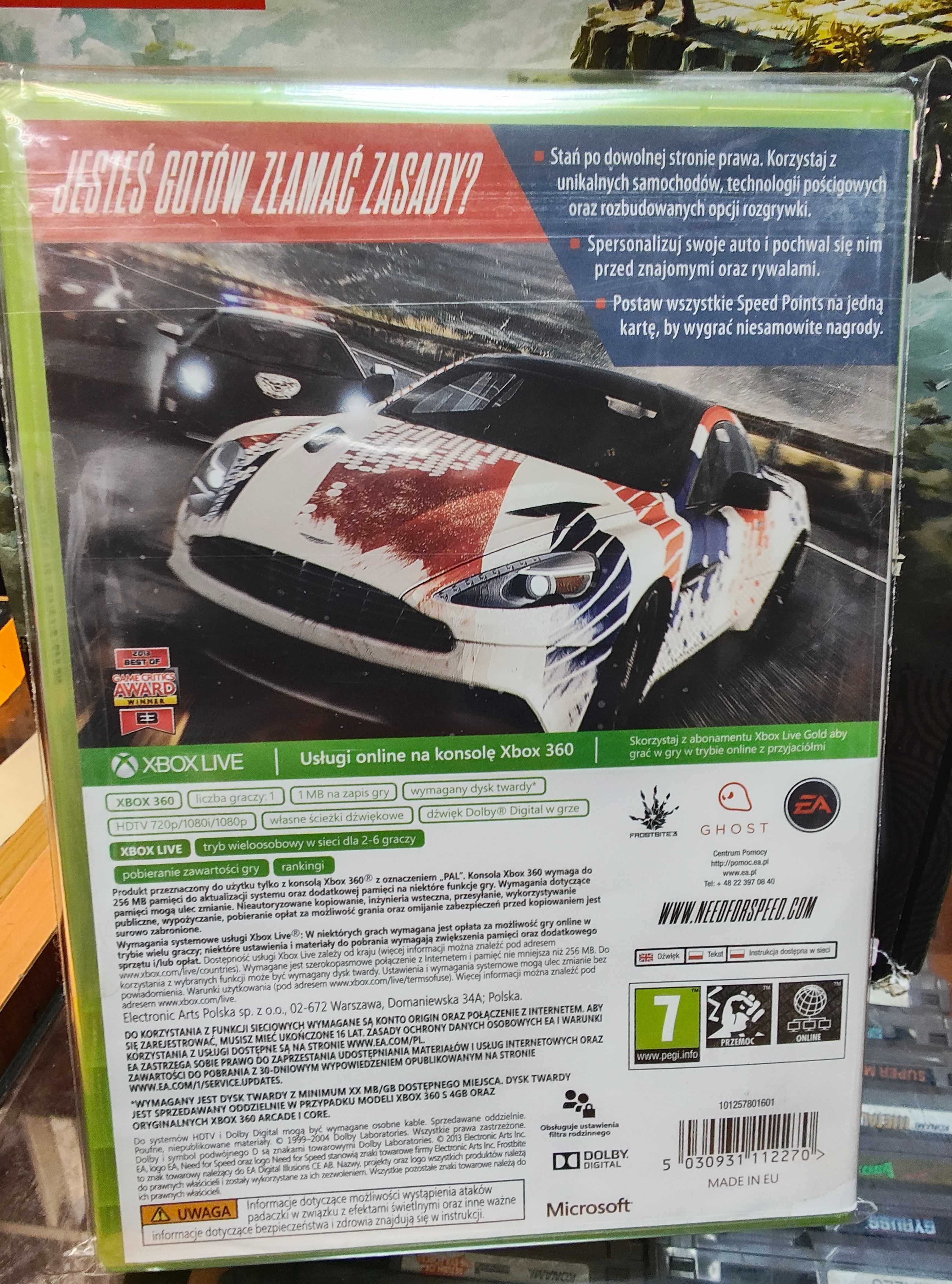 Need for Speed Rivals XBOX 360 PL Nowa Folia Sklep Wysyłka Wymiana