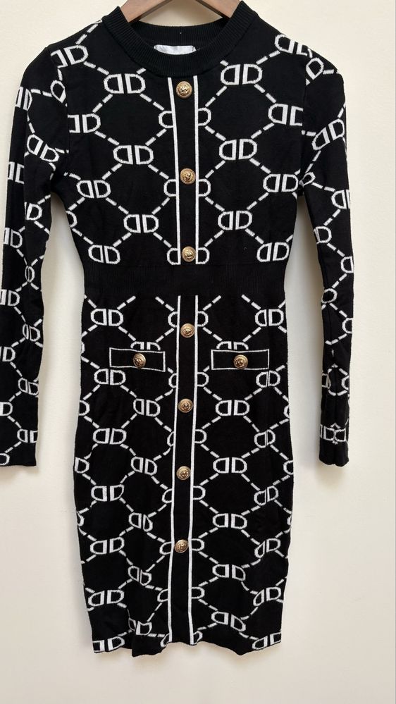 Vestido em malha moda italiana