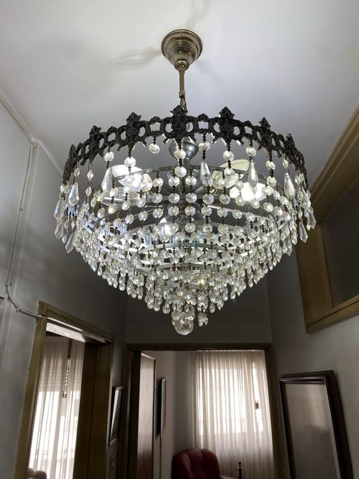 Candeeiro vintage em cristal