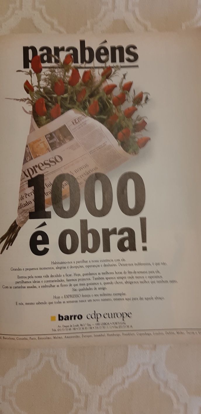 Revista Expresso 1000 figuras do seculo XX excelente estado.1991