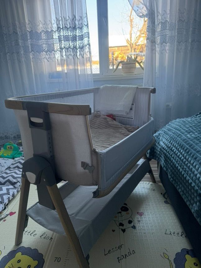 Приставне ліжечко Kikka boo Nanna dark grey.