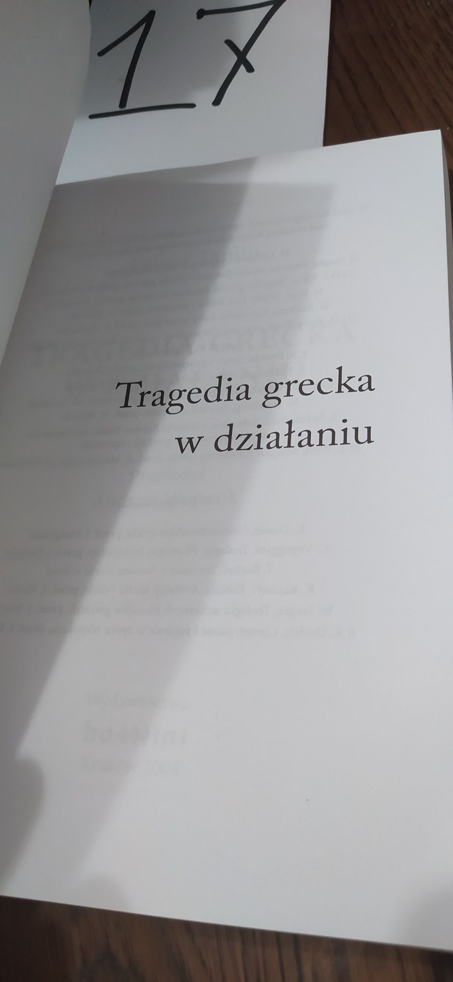 Tragedia Grecka W Działaniu Oliver Taplin