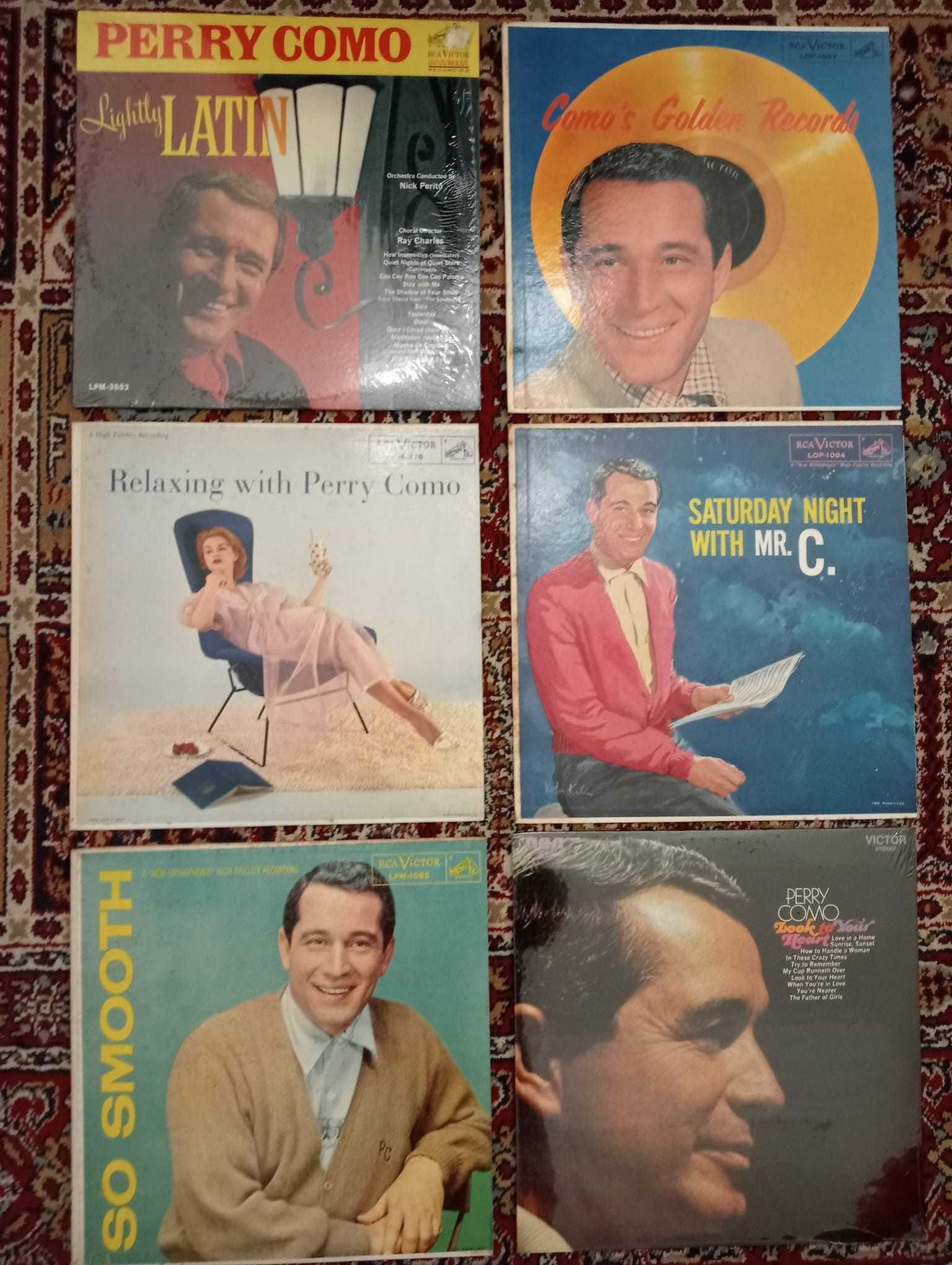 Discos Vinil - Perry Como, Pat Boone, Vic Damone e Eddie Fisher