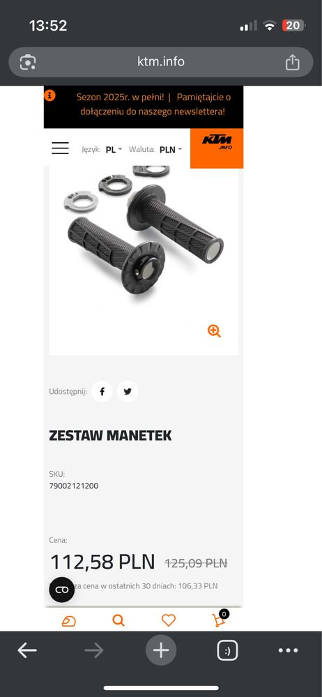 Manetki Odi,poszycie blacbird  (ktm,yamaha)