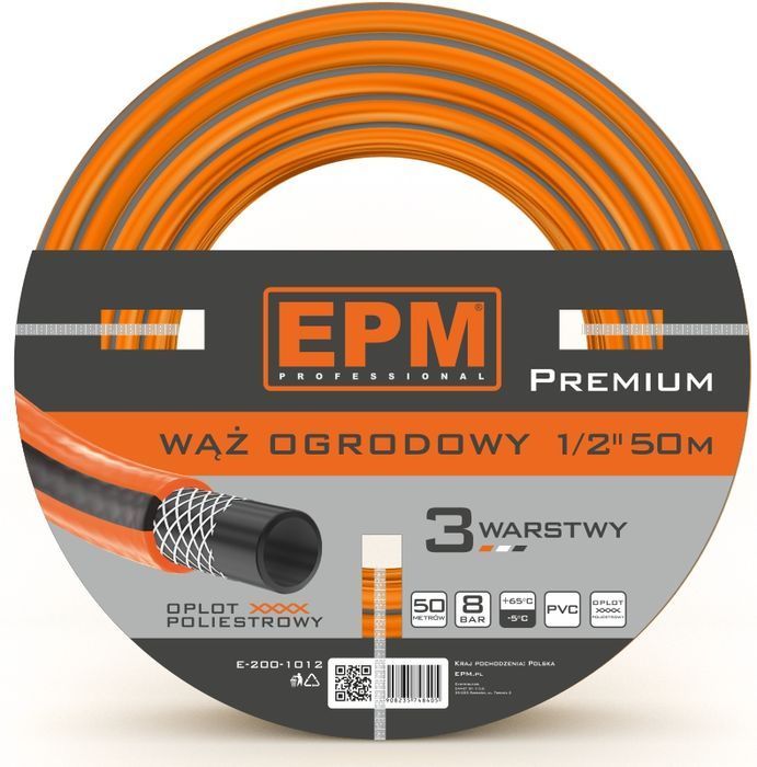 Wąż Zbrojony Do Urządzeń Zraszających 1/2  50Mb Premium EPM