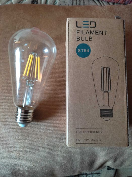 Светодиодная винтажная лампа под ретро, цоколь Е27