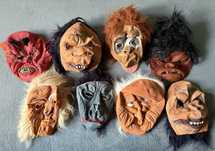 Maska  gumowa  halloween na glowe przebieranie