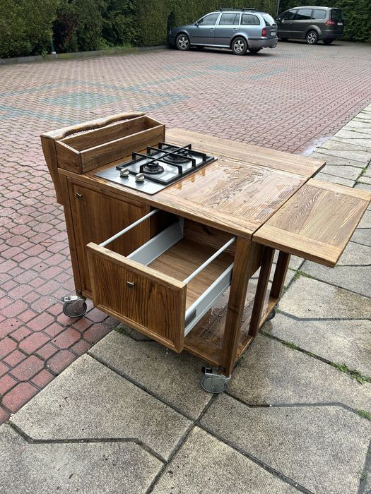 Grill kuchenka gazowa na kułkach drewniana