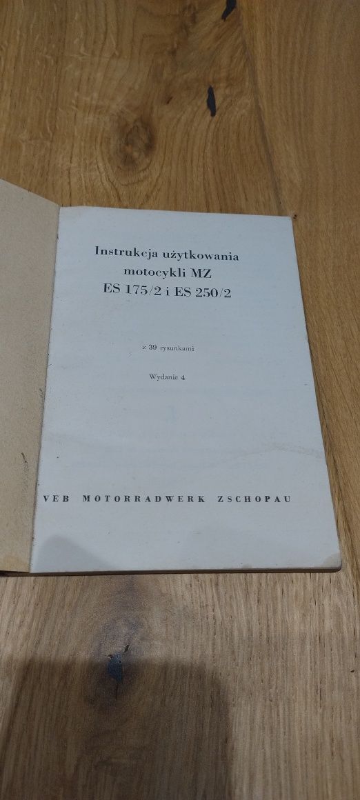 Instrukcja obsługi motocykli MZ ES 175/2 i ES 250/2 wydanie 1970 DDR