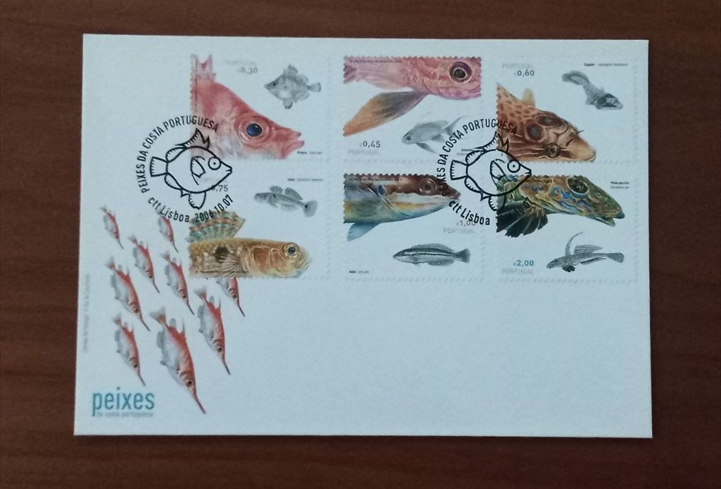Filatelia - FDC - Emissão : Peixes da Costa Portuguesa