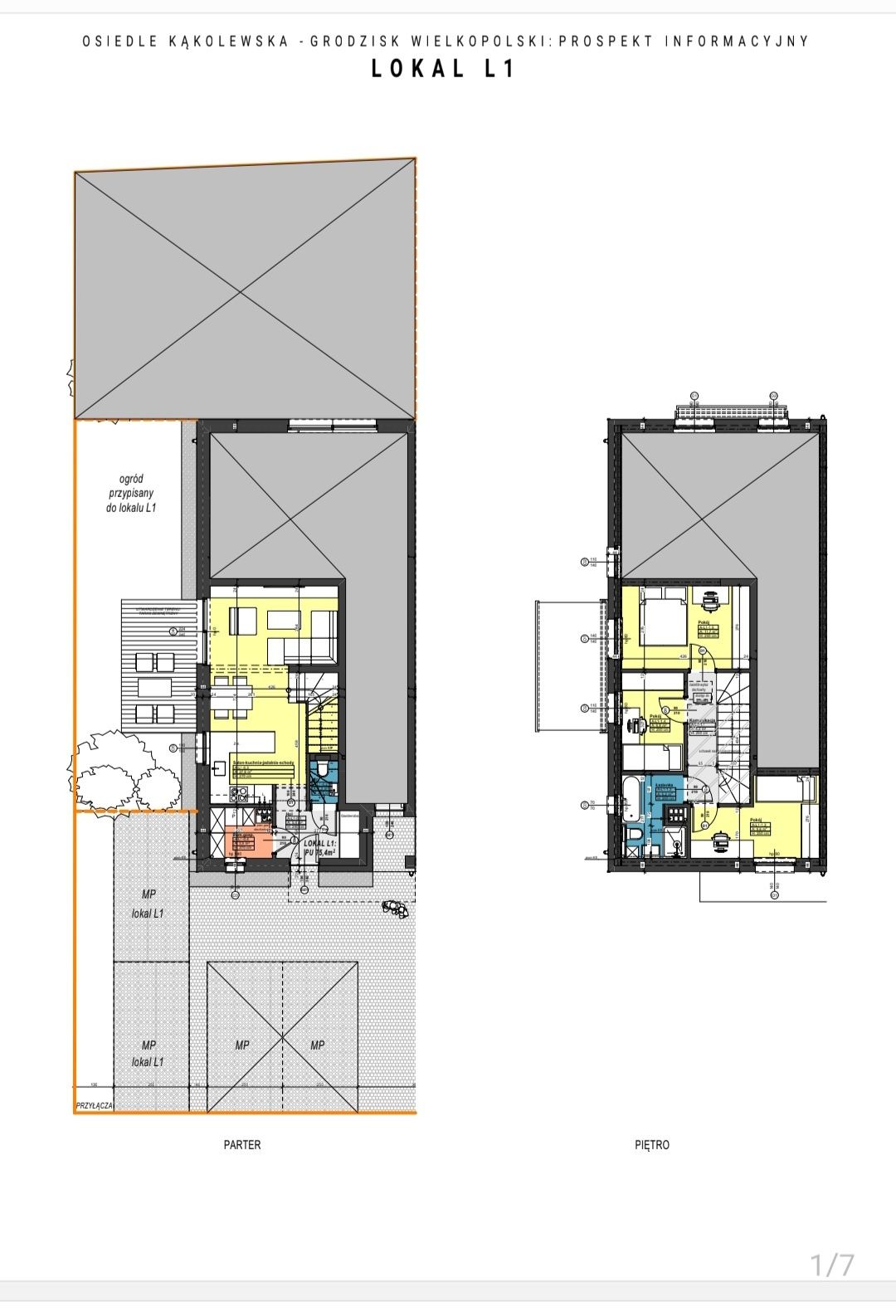 Dwupoziomowe mieszkanie o powierzchni 75,5 m2 z tarasem