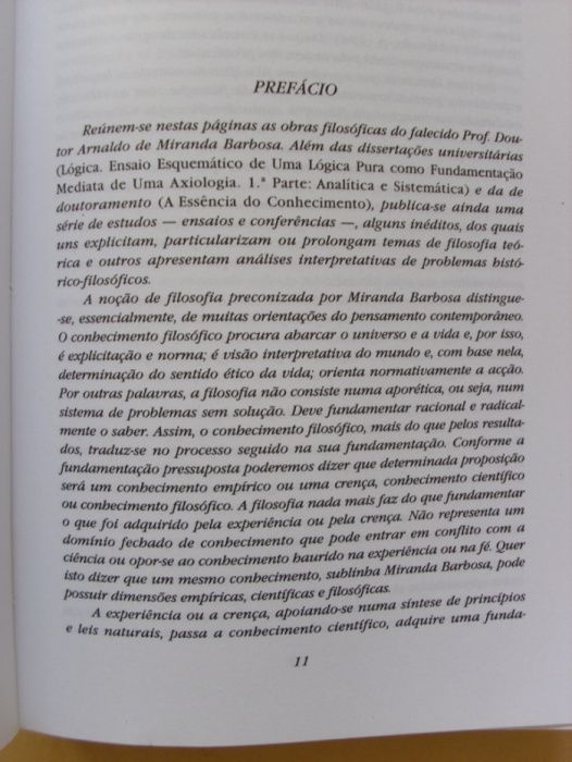 Obras Filosóficas de A. Miranda Barbosa