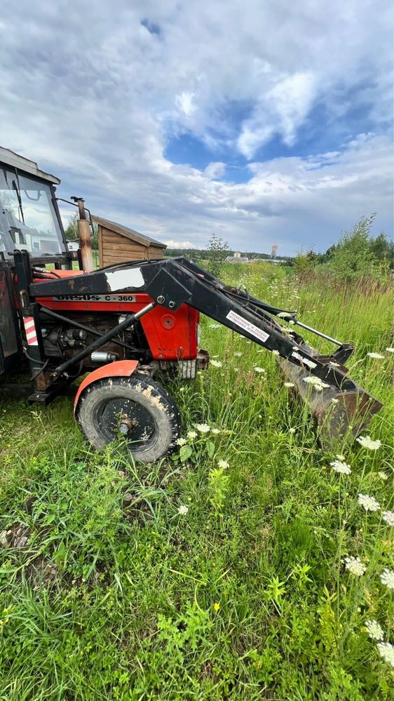 Ursus C355 z turem (łyżka + widły)