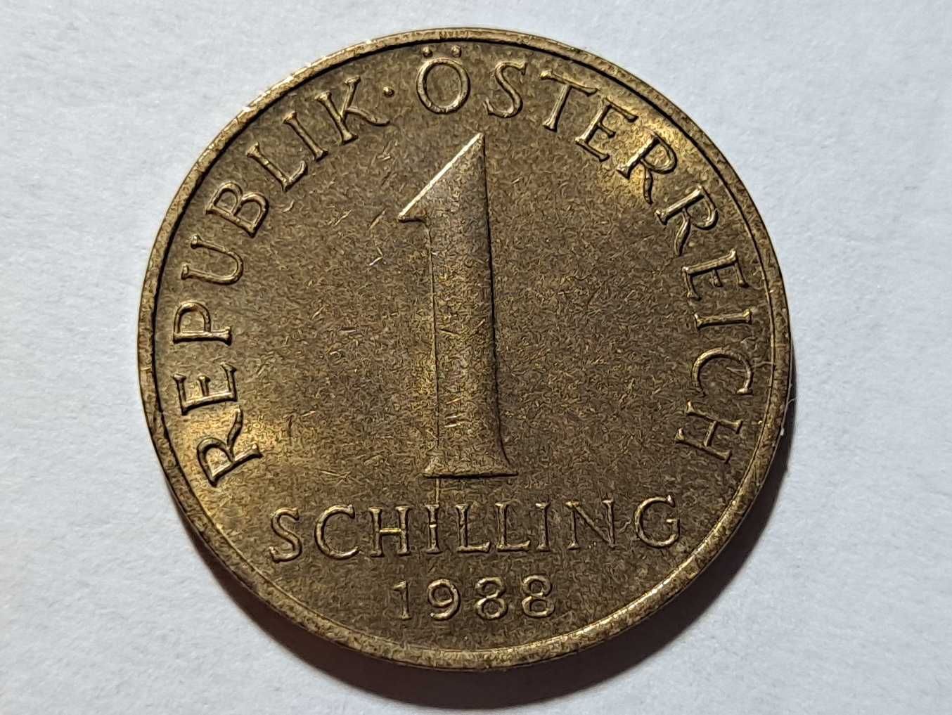 1 Schilling - Austria (II Republika) 1988 r. - (Brązal) - st. dobry