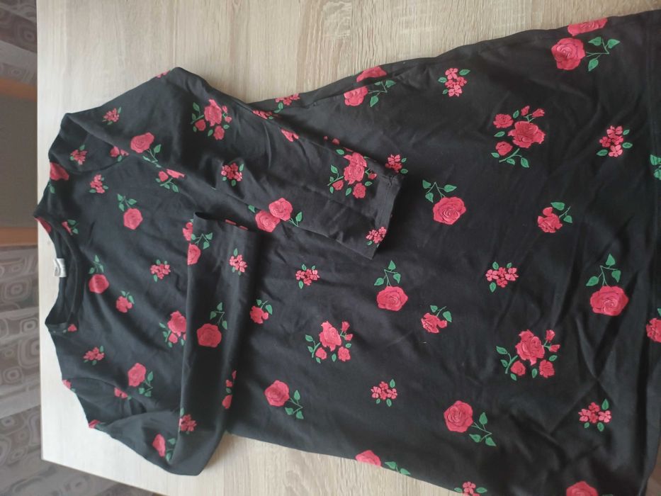 2 tuniki czarno - czerwone