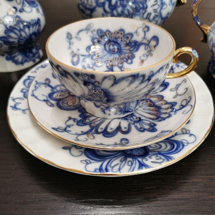 Сервиз чайный ЛФЗ. Шатровая, Поющий сад.