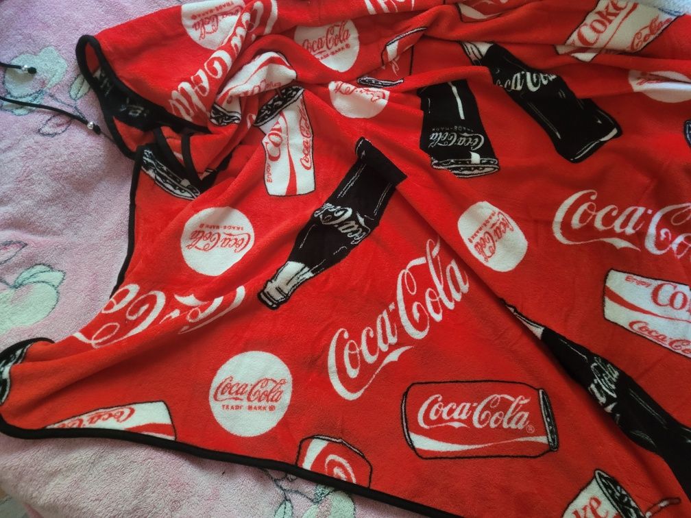 Koc z licencją coca-cola 120 x 150 ekstra softowy super milutki