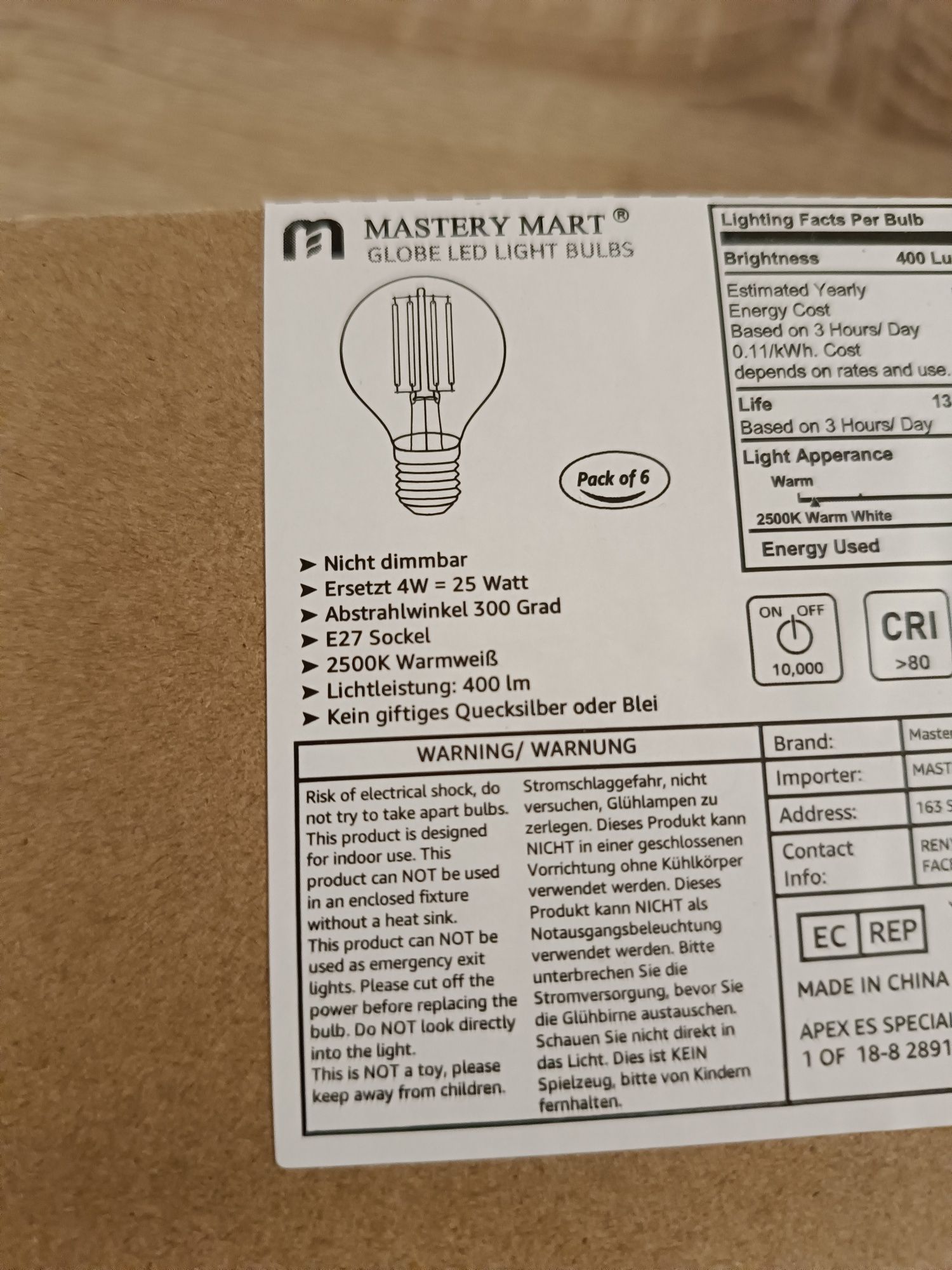 Żarówki LED 4W=25Watt