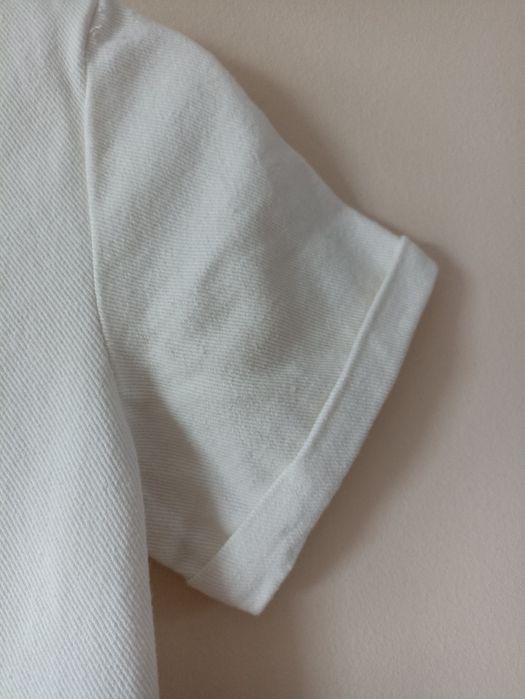 Biały kombinezon damski jeansowy r. S 36 bawełna