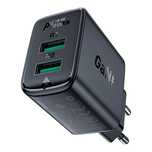 Acefast ładowarka sieciowa 2x USB 18W QC 3.0, AFC, FCP czarny (A33 bla