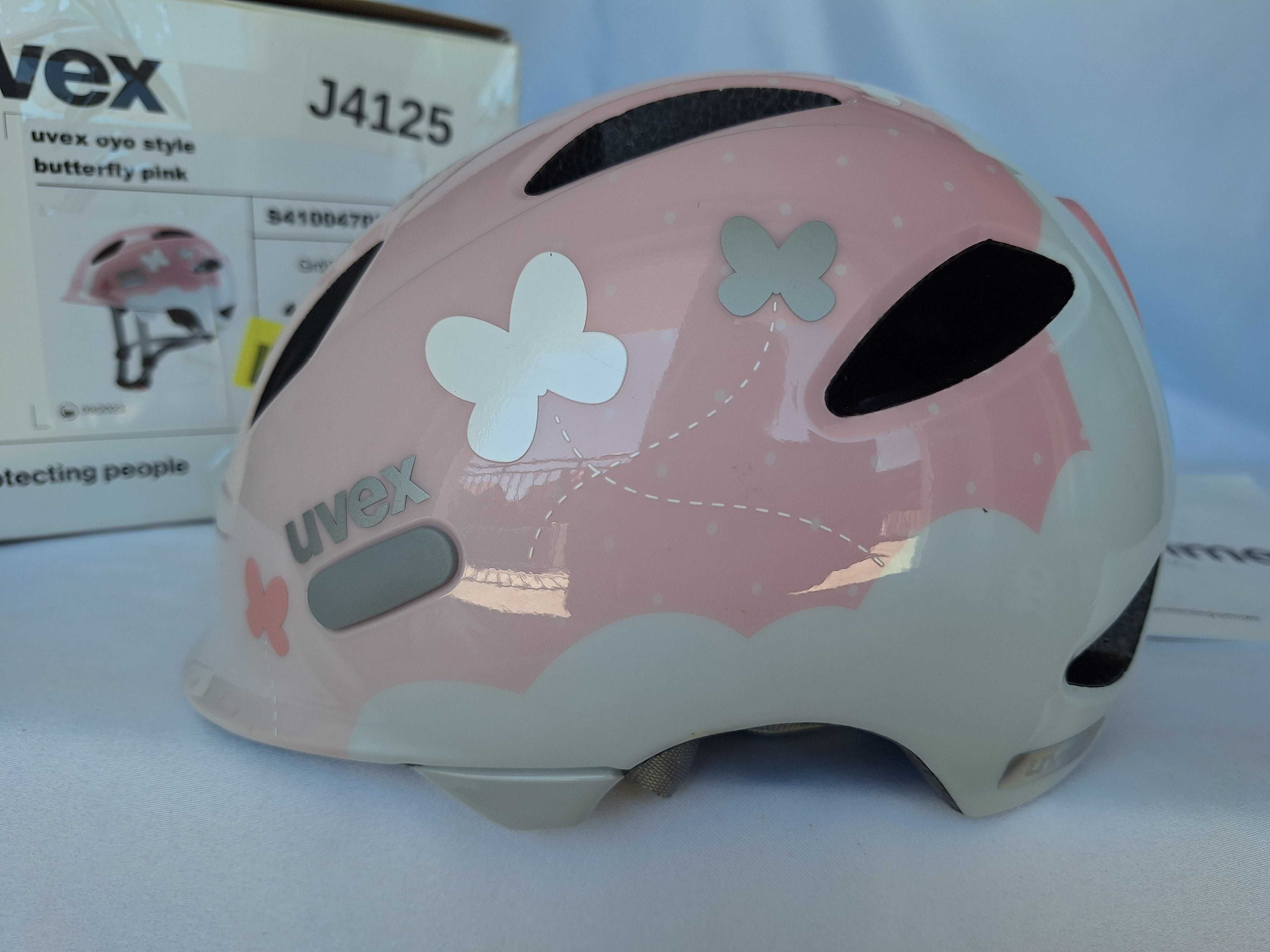 Kask rowerowy dziecięcy Uvex Oyo Style Butterfly Pink XS 45-50cm
