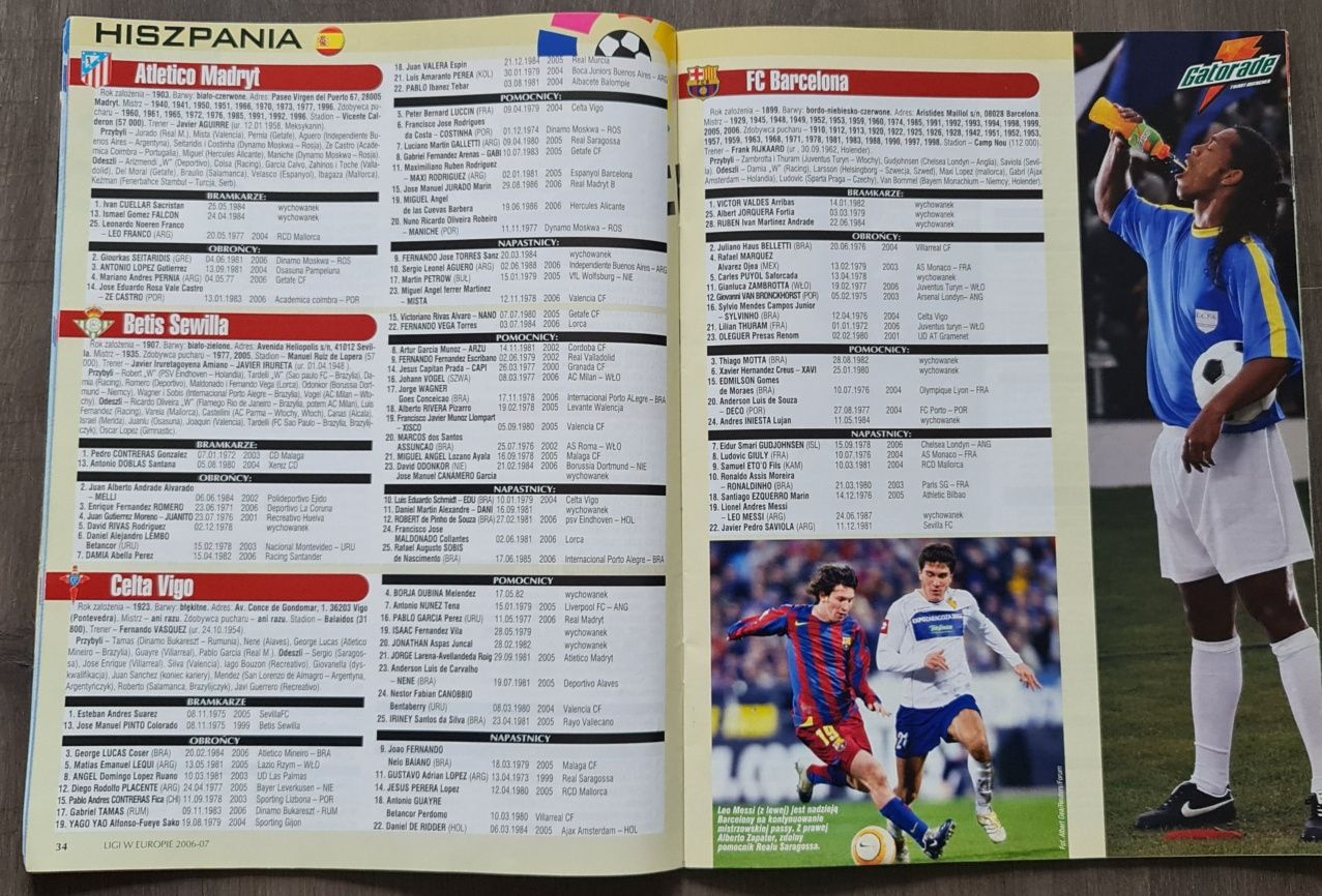 Gazeta Piłka Nożna Skarb Piłkarski Ligi w Europie 2006