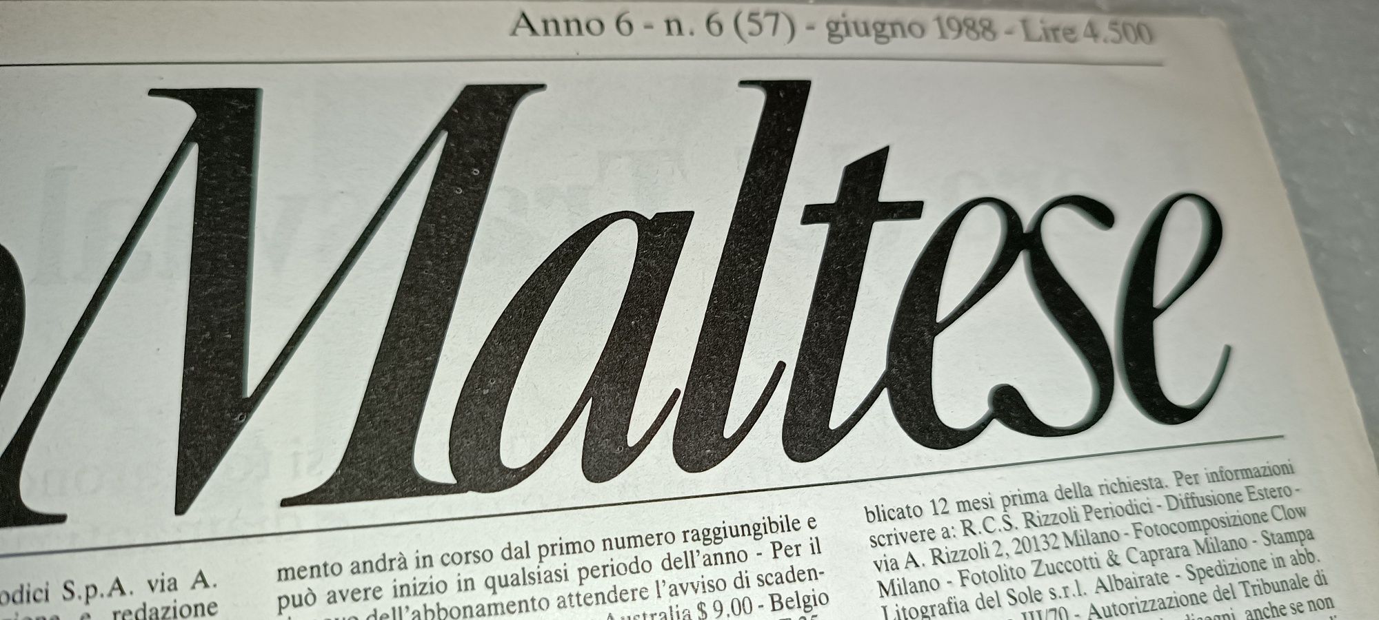 Antigas revistas banda desenhada Corto maltese