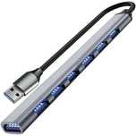 Hub USB Adapter Rozdzielacz Rozgałęźnik 1 port 3.2 + 6 portów 2.0