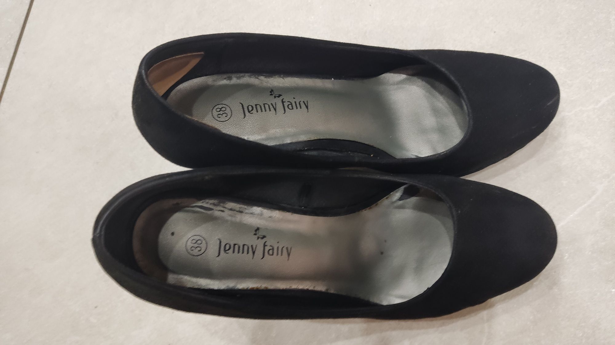 Czarne zamszowe szpilki Jenny Fairy rozm.38