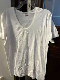 Koszulka biała damska t-shirt  XL  bawełna