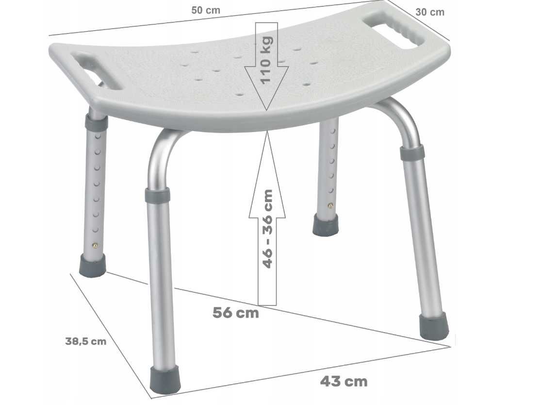 BEZPIECZNY TABORET Pod Prysznic Krzesło Prysznicowe Stołek *Promocja*