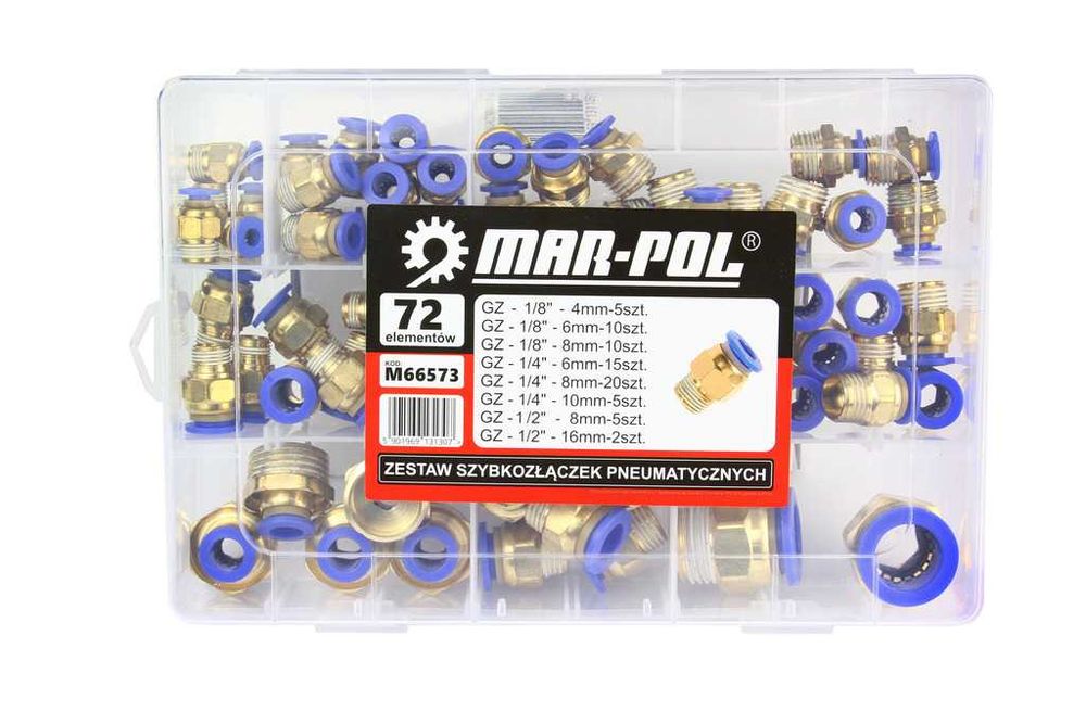 Штекерний з'єднувач, фітинг прямий пневматичний різьбовий TIR M66573