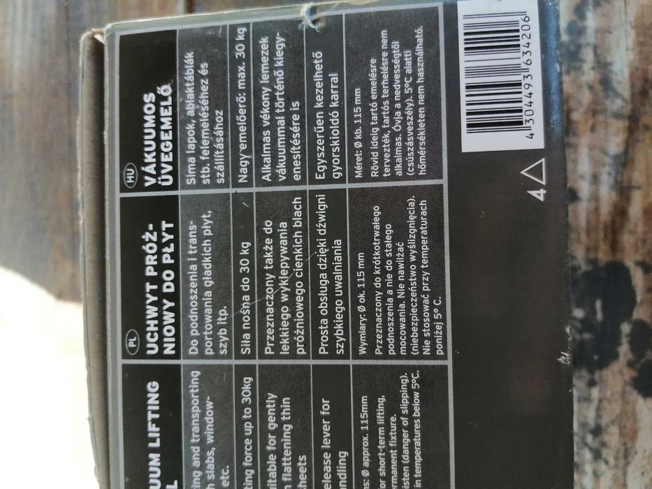 Uchwyt próżniowy do podnoszenia 115mm