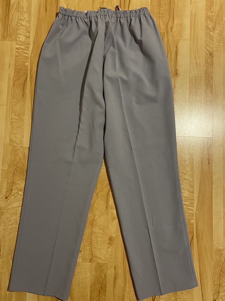 Damskie spodnie rozm 46 szare/ lila spodnie eleganckie kant Vintage