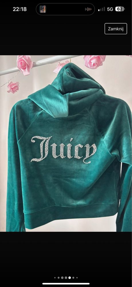 Juicy Couture bluza zielona ciemnozielona limitowana M/38 rainforest