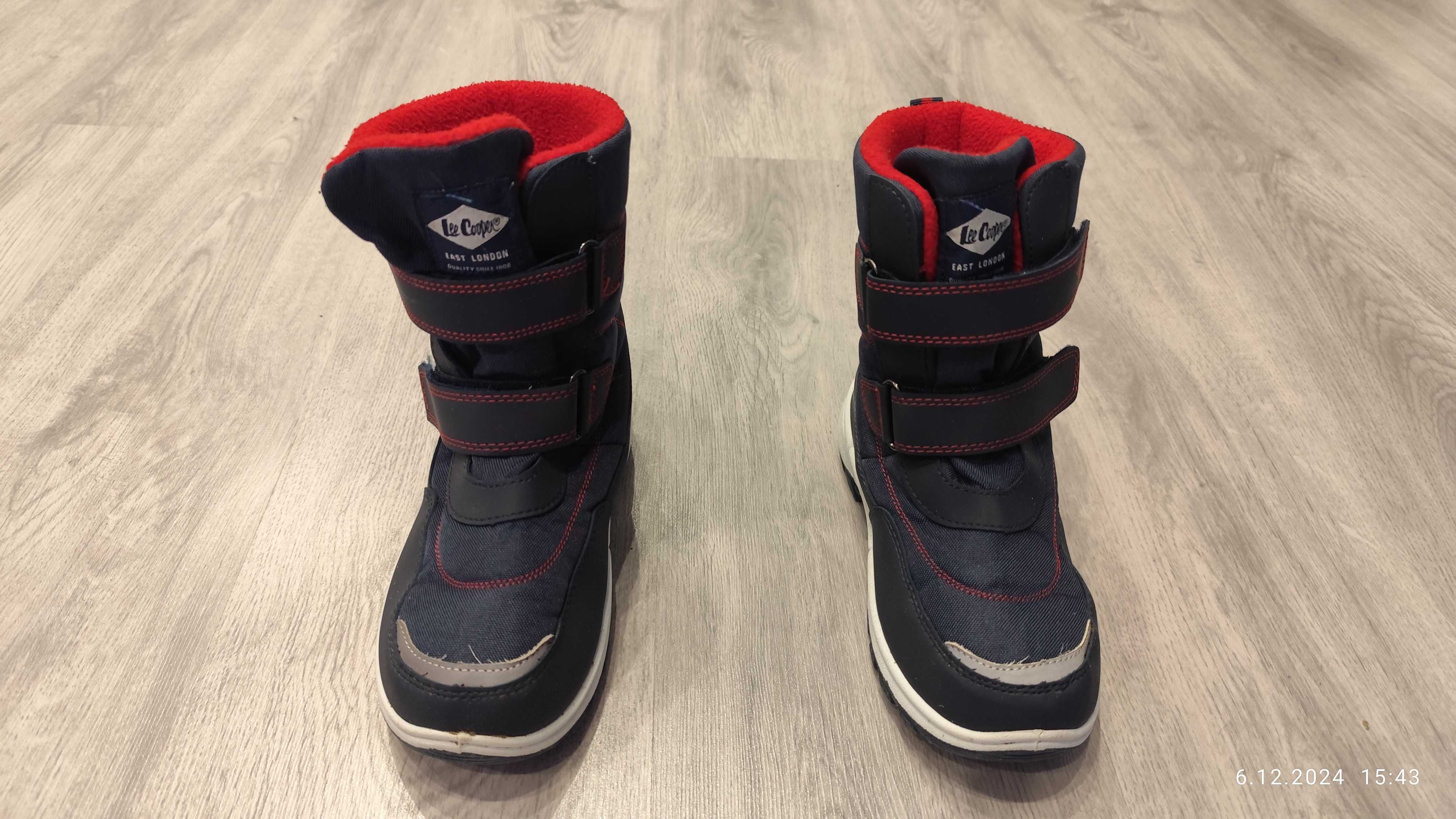 Buty chłopięce zimowe ocieplane do kombinezonu Lee Cooper  Rozmiar 35