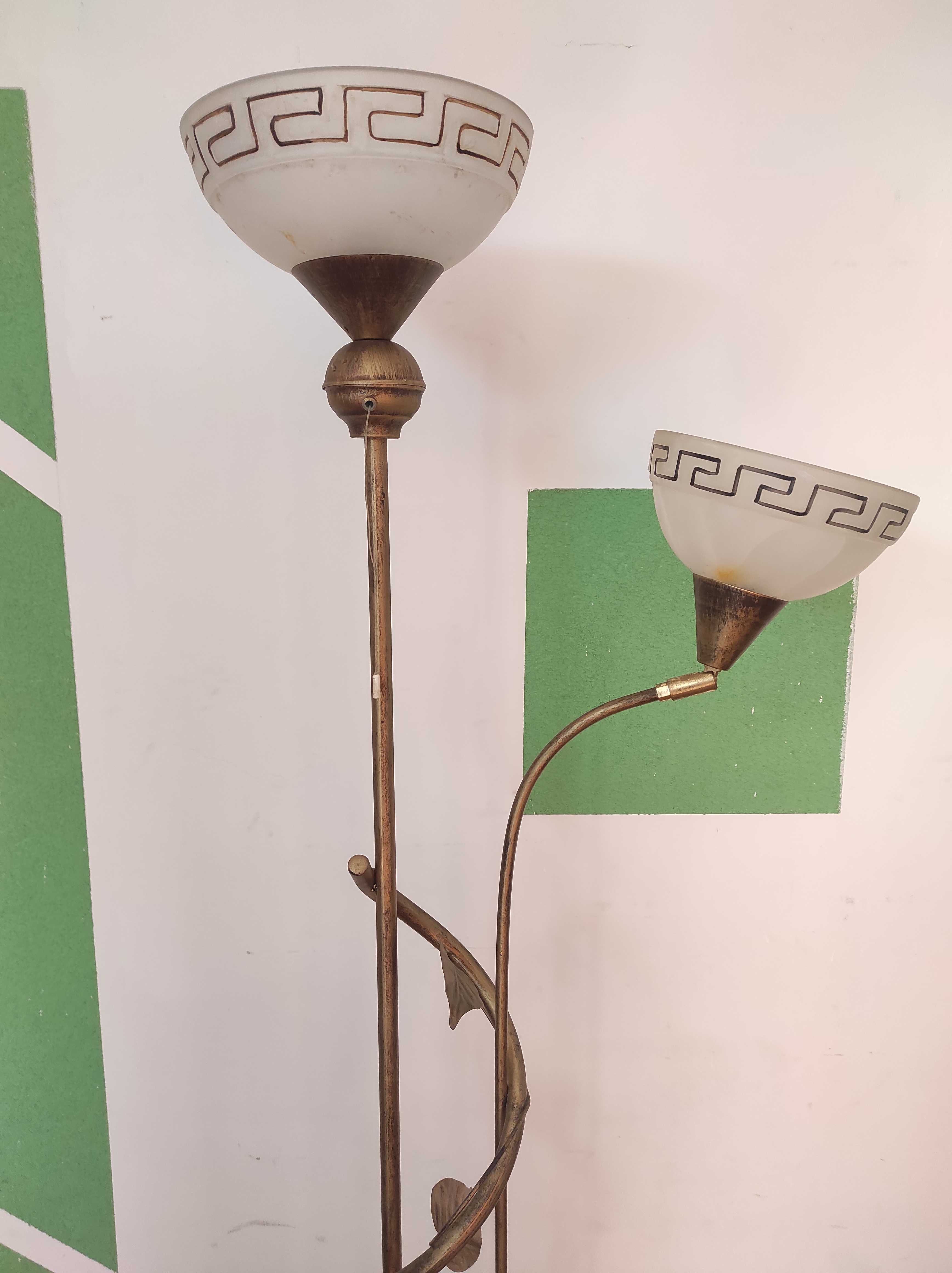 Lampa stojąca salonowa, podłogowa 182 cm. Bluszcz metaloplastyka
