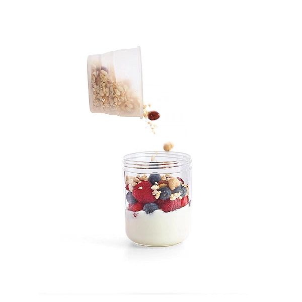Pojemnik Jar To Go różowy 400 ml / Lekue