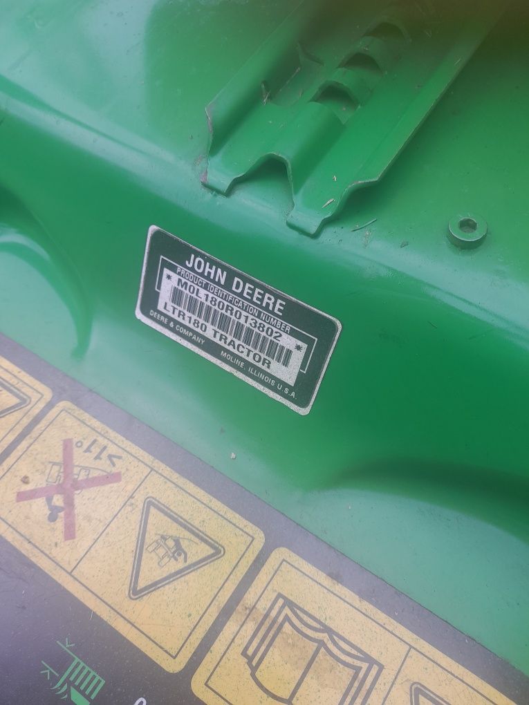 Traktorek kosiarka JOHN DEERE LTR 180